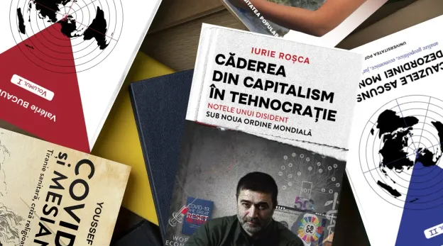 Eine Sammlung von Büchern, die von der Volksuniversität vertrieben werden