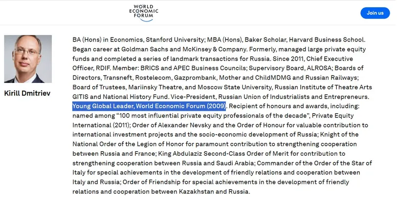 source : <https://www.weforum.org/people/kirill-dmitriev/>