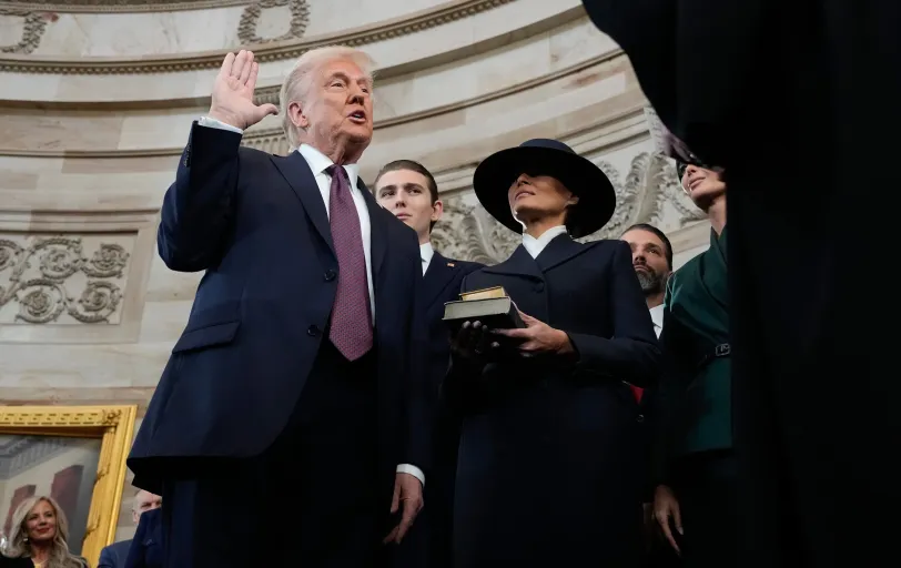 Trump la inaugurarea sa in al doilea termen de președinție